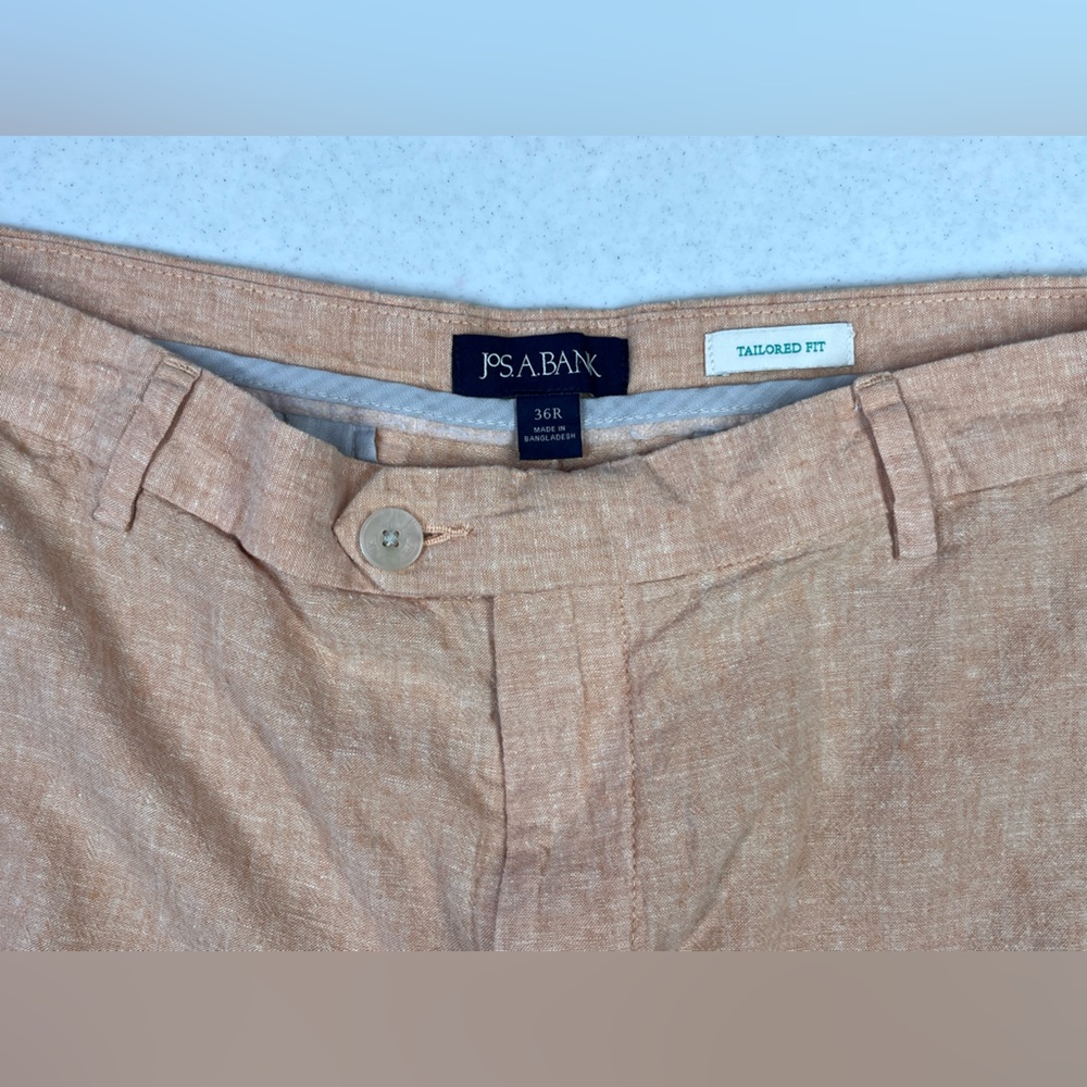 Jos. A. Bank Men’s Linen/Cotton 8.5” Tailored Fit Shorts. Size 36 - Picture 3 of 11